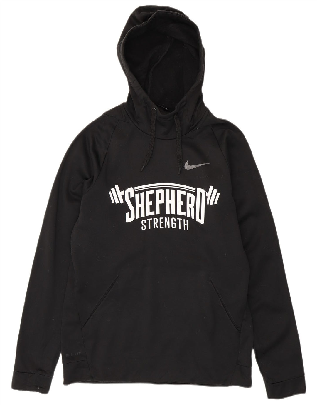 Suéter Nike masculino Dri Fit Graphic com capuz médio preto poliéster