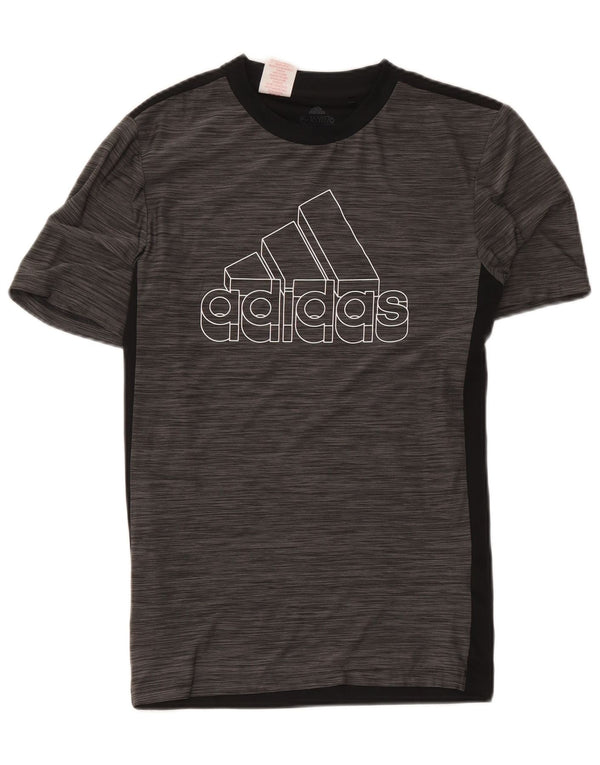 Camiseta Adidas Menino Aeroready Graphic Top 15-16 Anos Cinza Colorblock