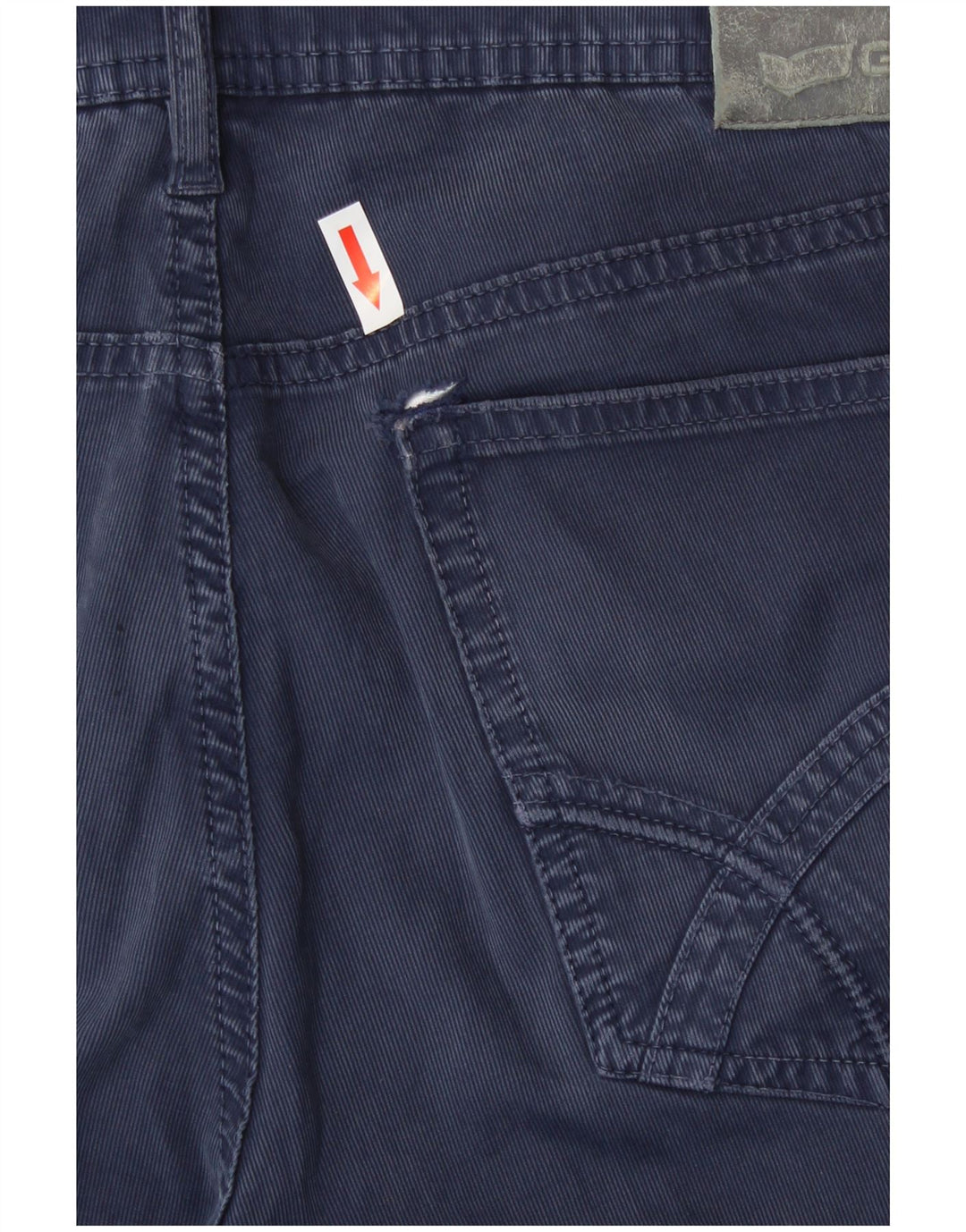 Calça masculina slim casual Gas W33 L34 algodão azul marinho