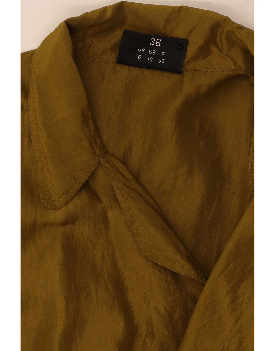 Jaqueta bomber vintage feminina oversized com peito duplo Reino Unido 10 pequena cáqui