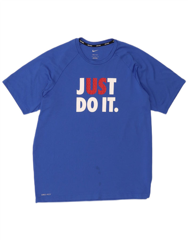 Camiseta Nike Masculina Dri Fit Graphic Top Grande Azul