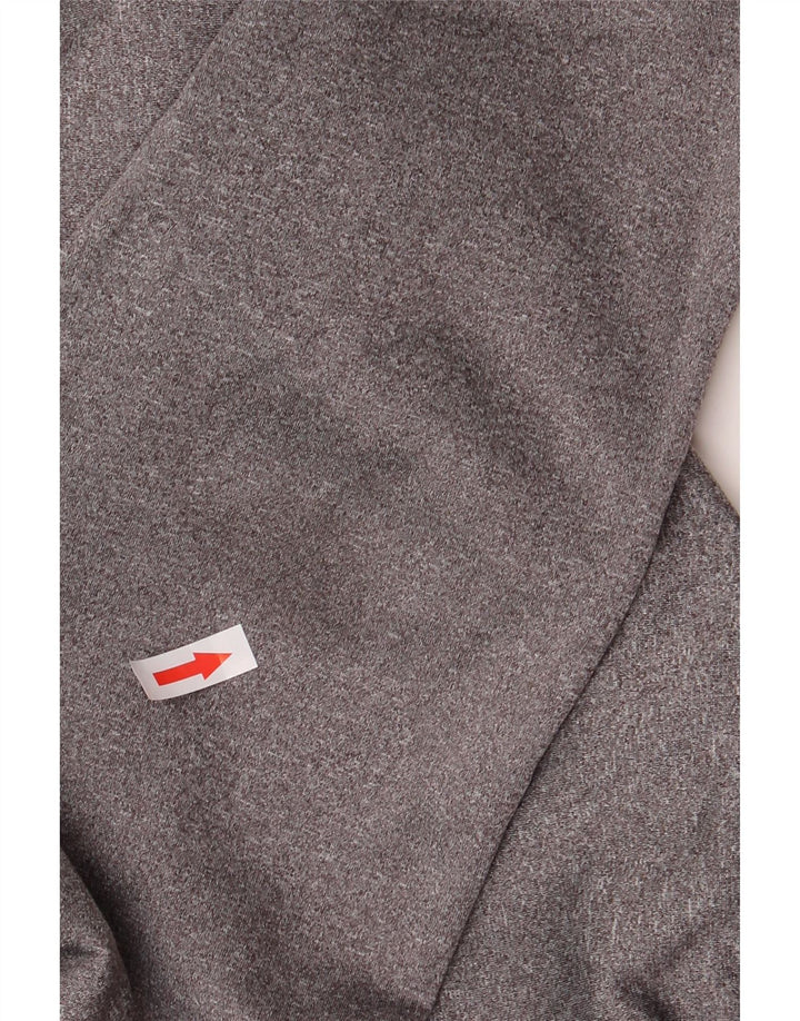Suéter masculino Under Armour Cold Gear Graphic Zip com capuz pequeno cinza