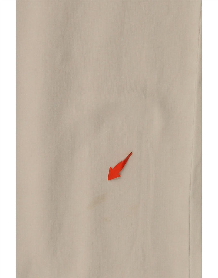 Calça de treino feminina TRUSSARDI UK 14 médio off white algodão