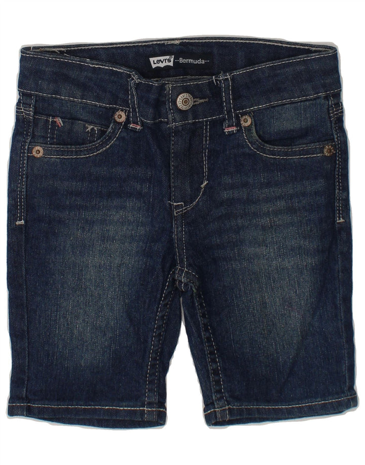 LEVI'S Girls Bermuda Shorts 3-4 Years W22  Navy Blue Cotton Vintage Levi's and Second-Hand Levi's from Messina Hembry 