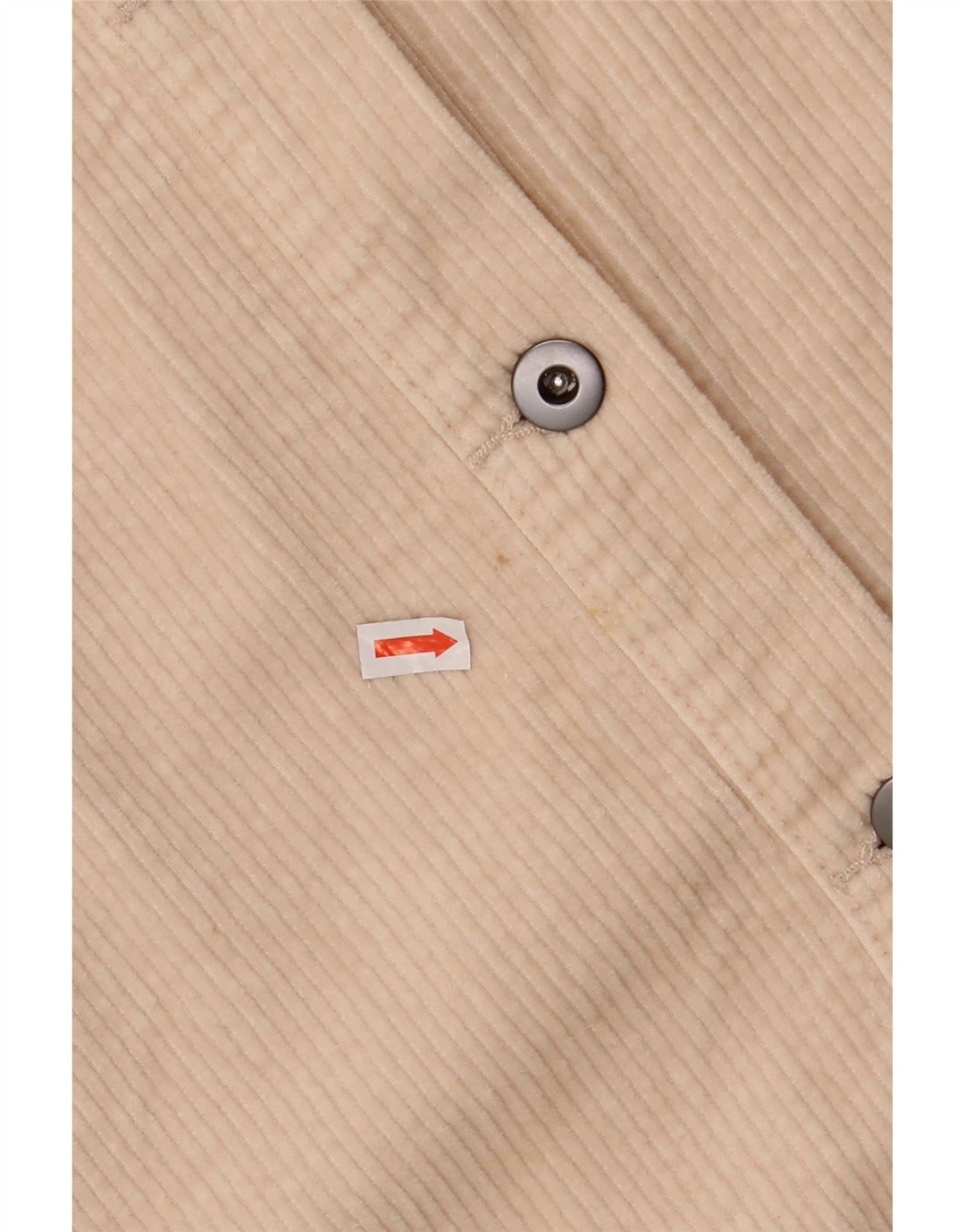 Camisa feminina de veludo cotelê ZARA UK 14 médio off white algodão