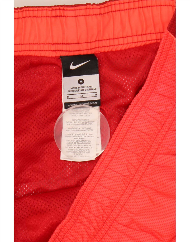 Shorts de natação masculinos Nike Graphic médio vermelho colorblock poliéster