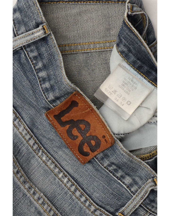 Lee Mens Denver Bootcut Jeans W34 L29 Azul Algodão