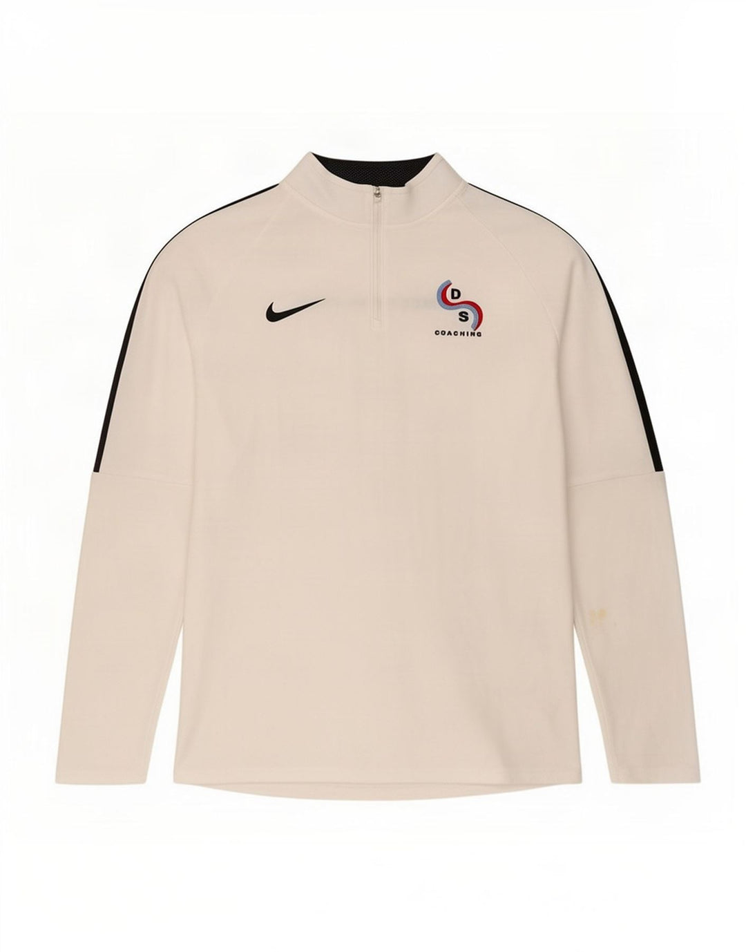 Pulôver masculino Nike com zíper e gola alta, moletom grande e branco