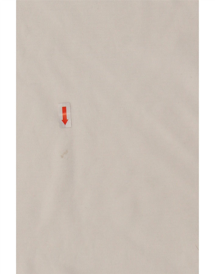 Camisa polo masculina TOMMY HILFIGER de ajuste regular médio algodão branco