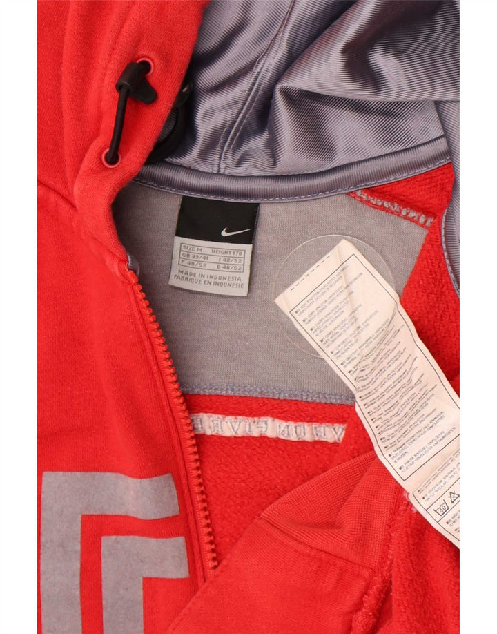 Suéter Nike masculino com capuz e zíper gráfico médio vermelho algodão colorblock