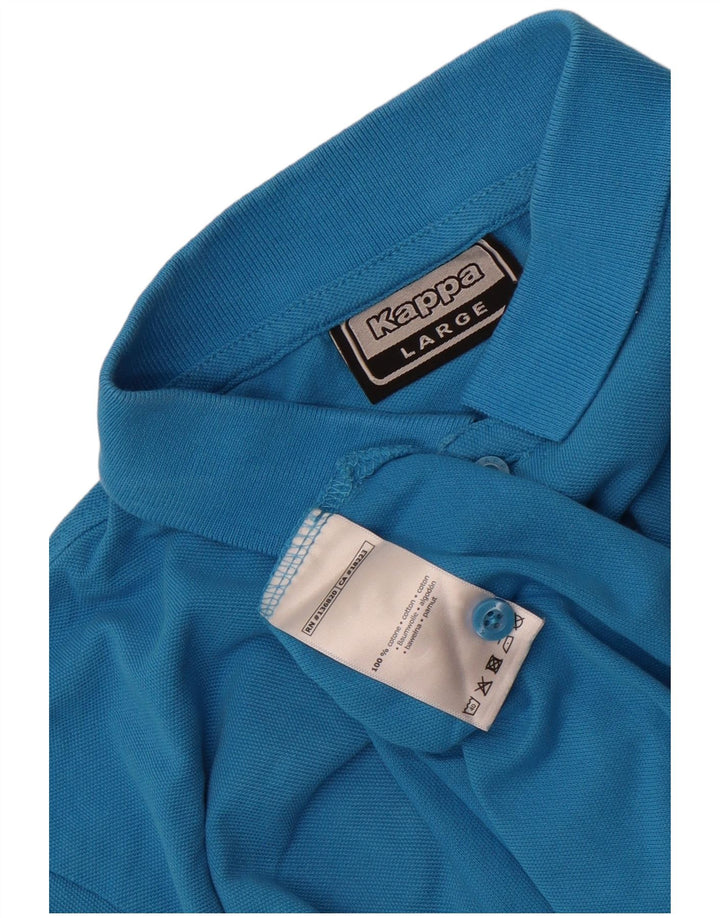 Camisa polo masculina Kappa grande algodão azul