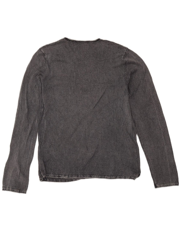 Jack & Jones Mens Top Manga Longa Pequena Cinza