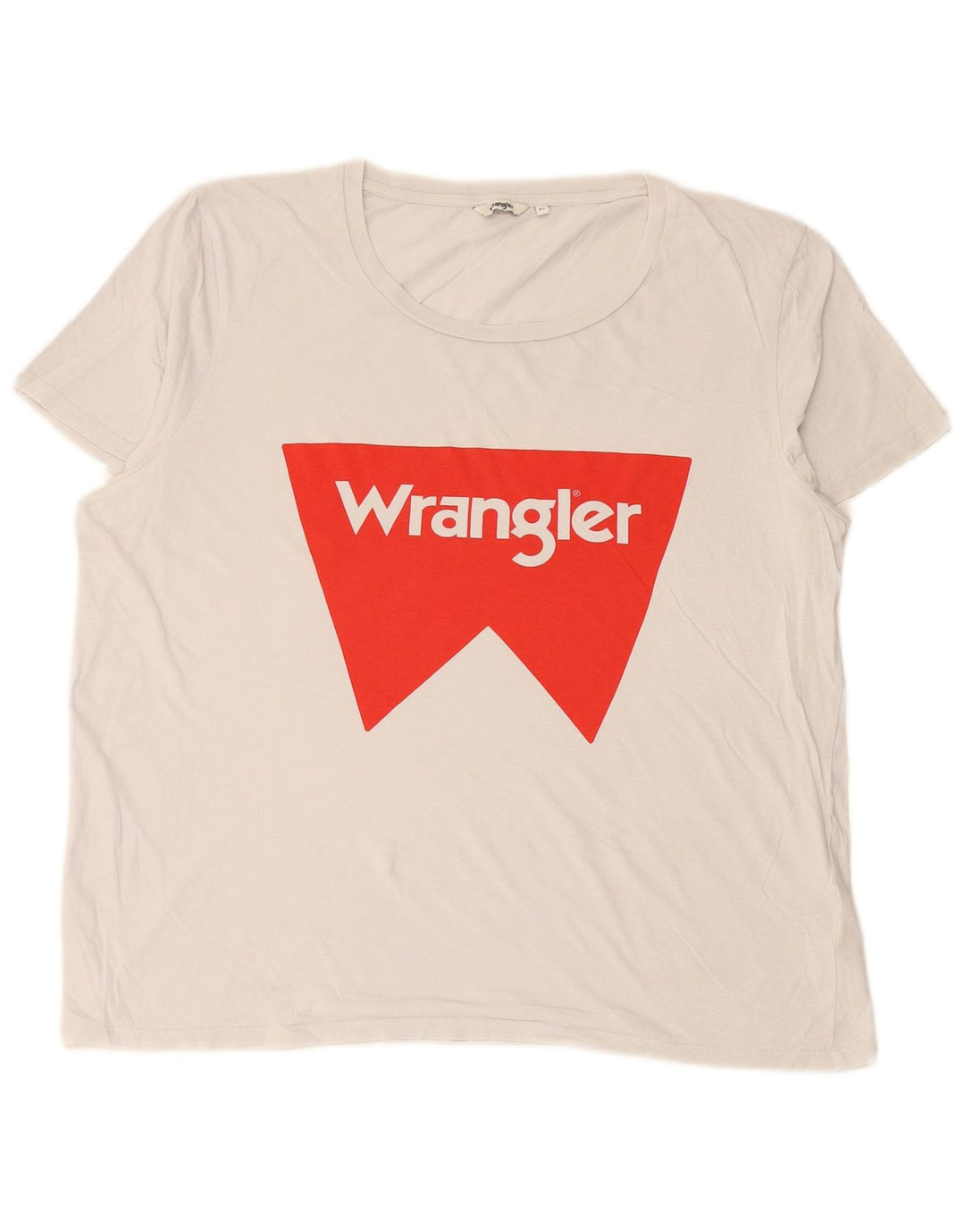 Camiseta feminina grande com estampa WRANGLER Reino Unido 18 XL algodão branco