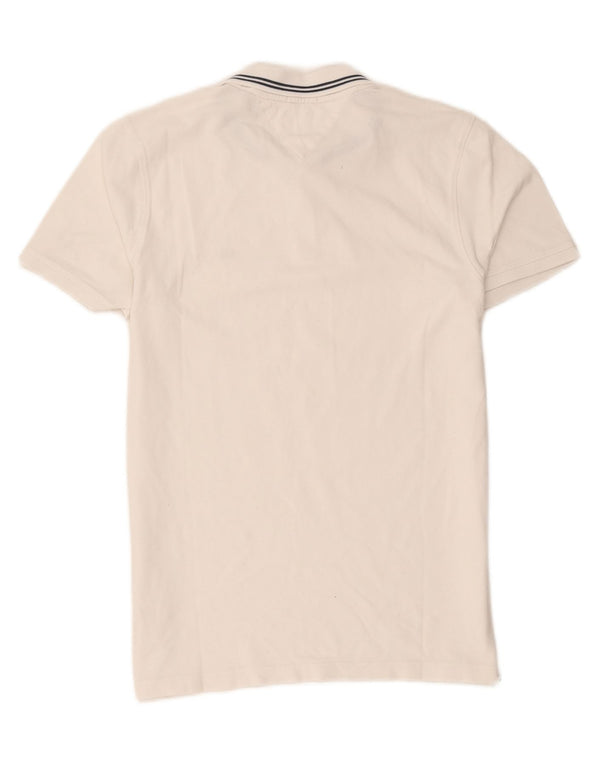 Camisa polo masculina Tommy Hilfiger Slim Fit 2XL de algodão listrado branco