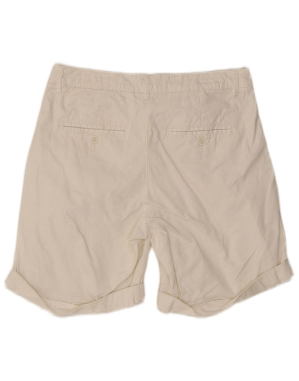 Shorts Chino Feminino Benetton UK 10 Pequeno W30 Algodão Branco