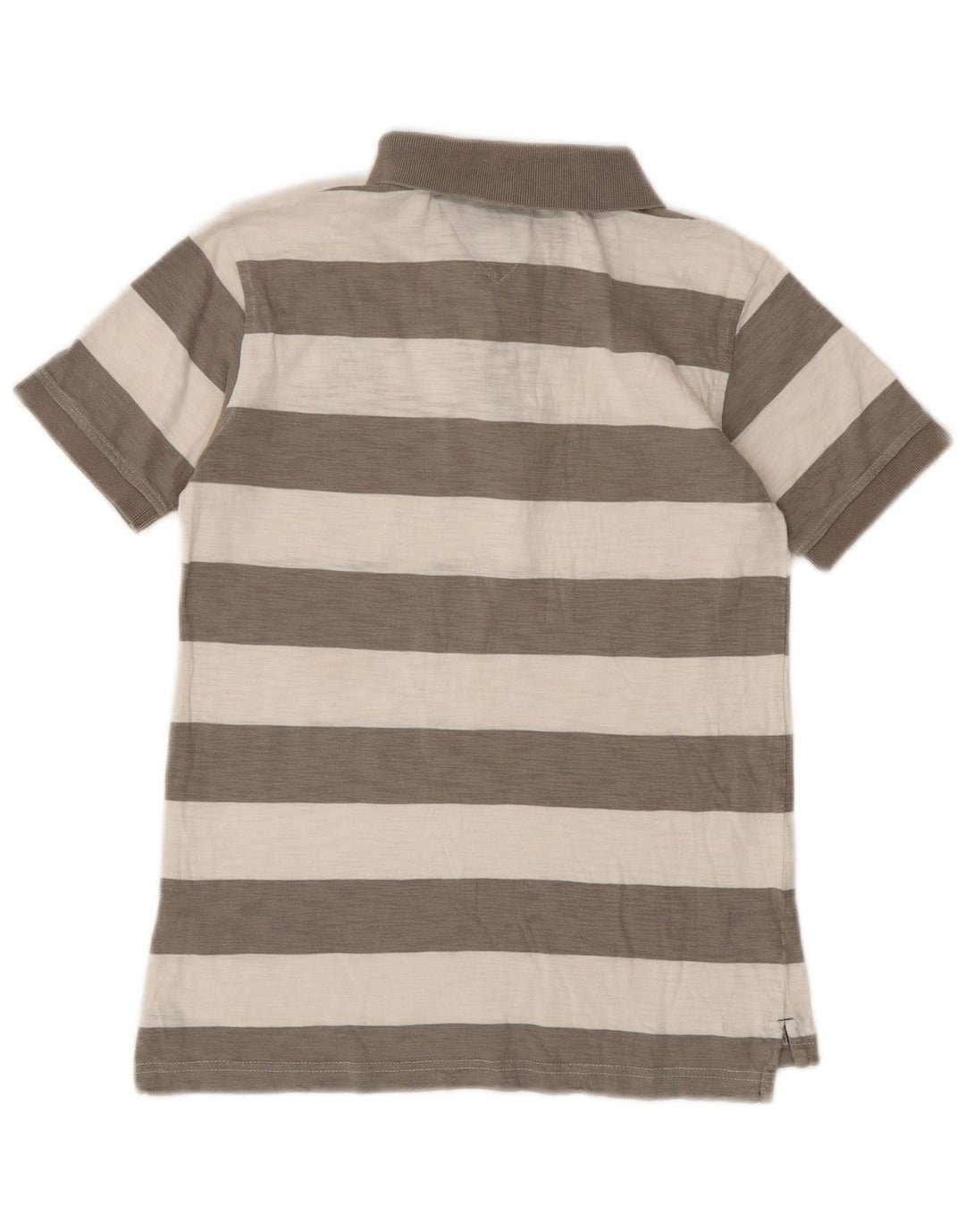 Camisa polo de rugby masculina Tommy Hilfiger 12-13 anos listrado cinza médio