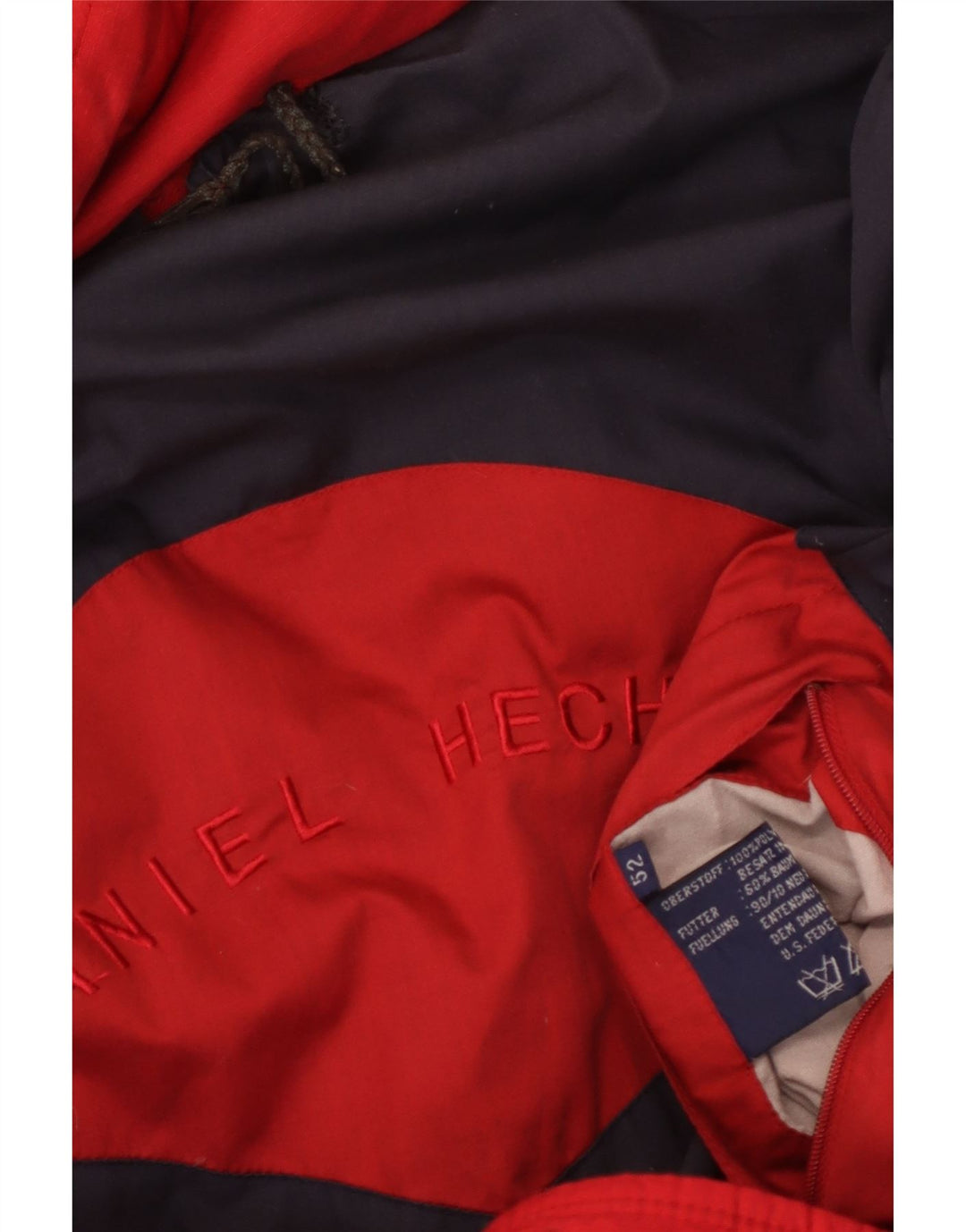 Jaqueta acolchoada masculina Daniel Hechter IT 52 XL vermelho colorblock poliamida