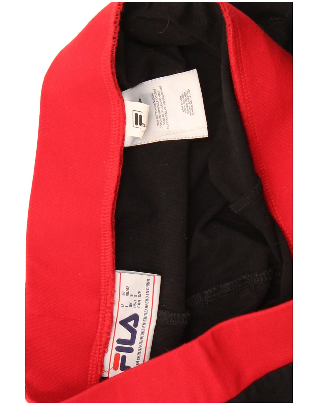 Leggings Fila Feminino UK 8 Pequeno Algodão Preto
