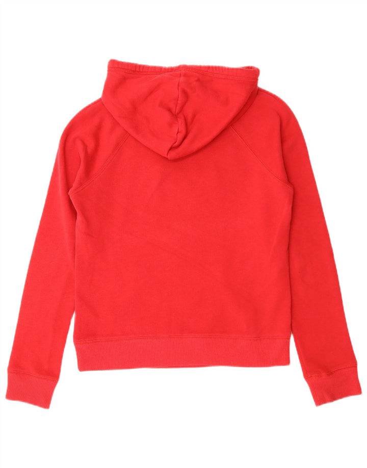 HOLLISTER feminino gráfico moletom com capuz UK 6 XS algodão vermelho