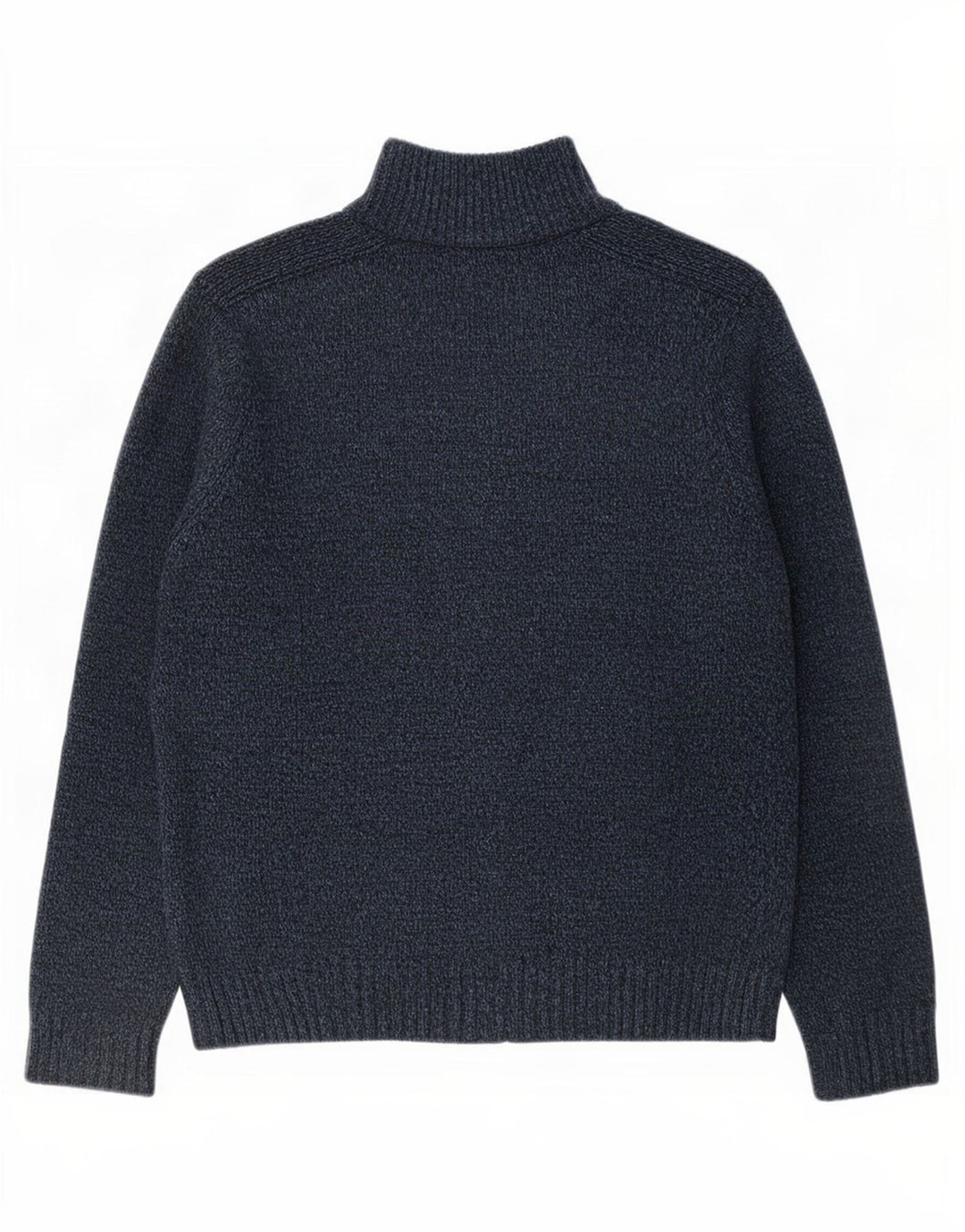 Suéter cardigã masculino com zíper completo da Marks & Spencer grande acrílico manchado cinza