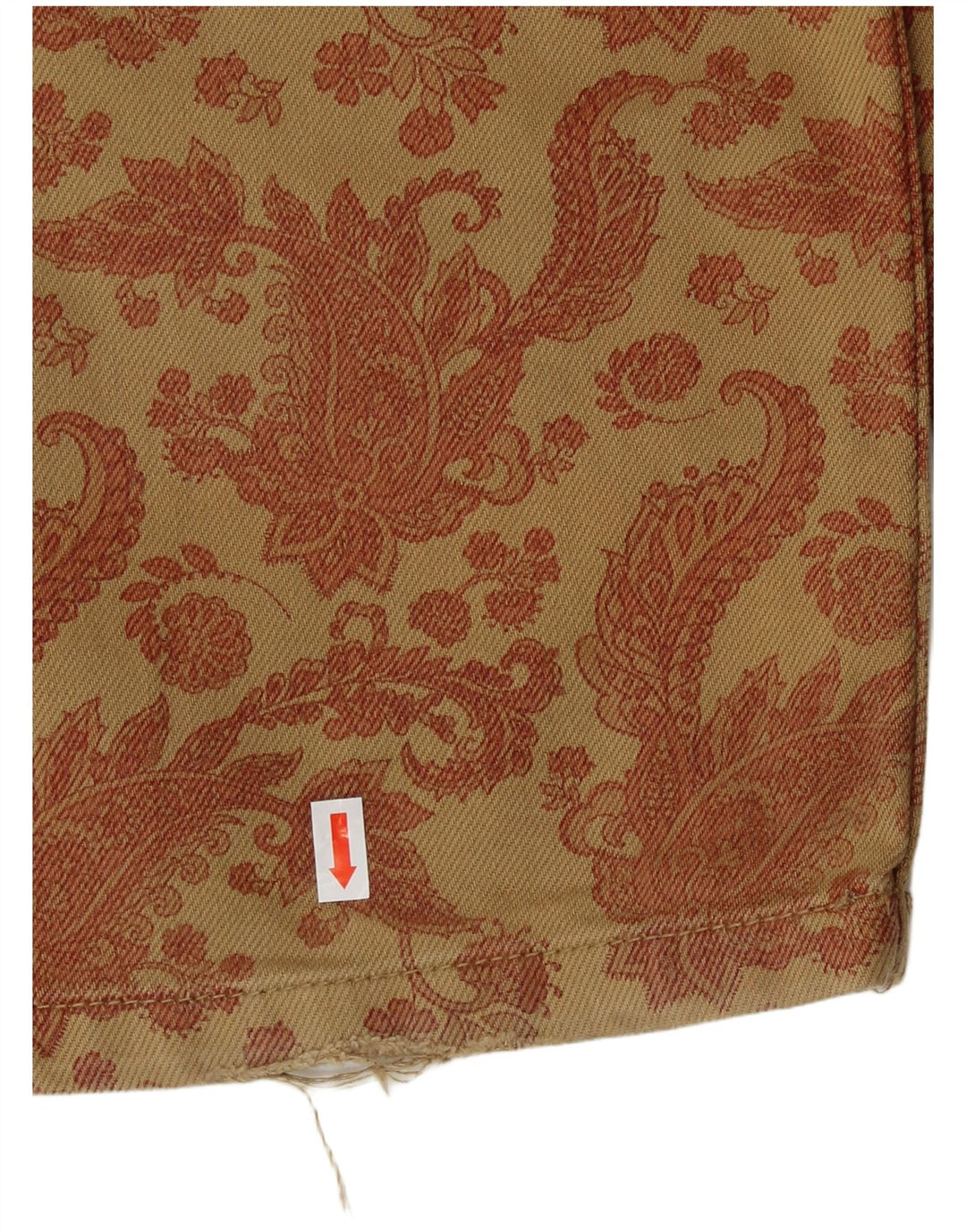 Zara Calça feminina casual folgada média W28 L30 marrom paisley