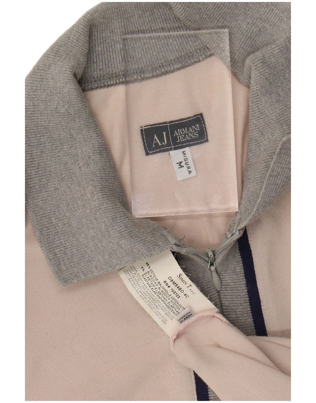 Camisa polo masculina ARMANI JEANS algodão rosa médio