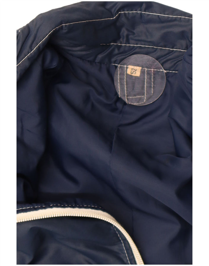 Jaqueta bomber masculina vintage IT 52 XL azul marinho colorblock