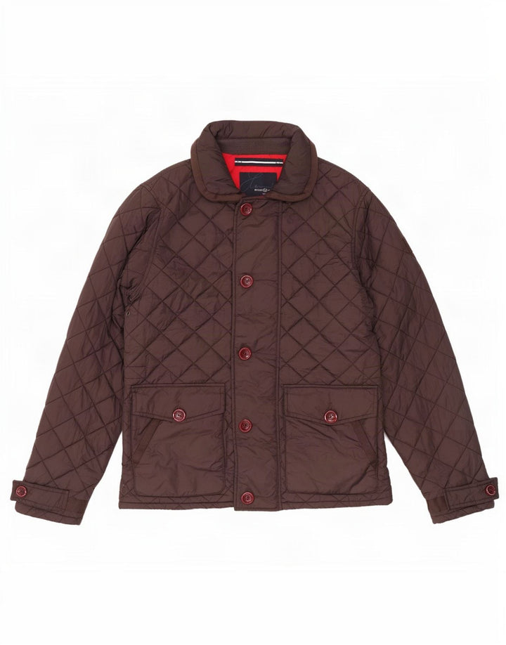 Jaqueta acolchoada masculina Henri Lloyd UK 38 poliamida marrom médio
