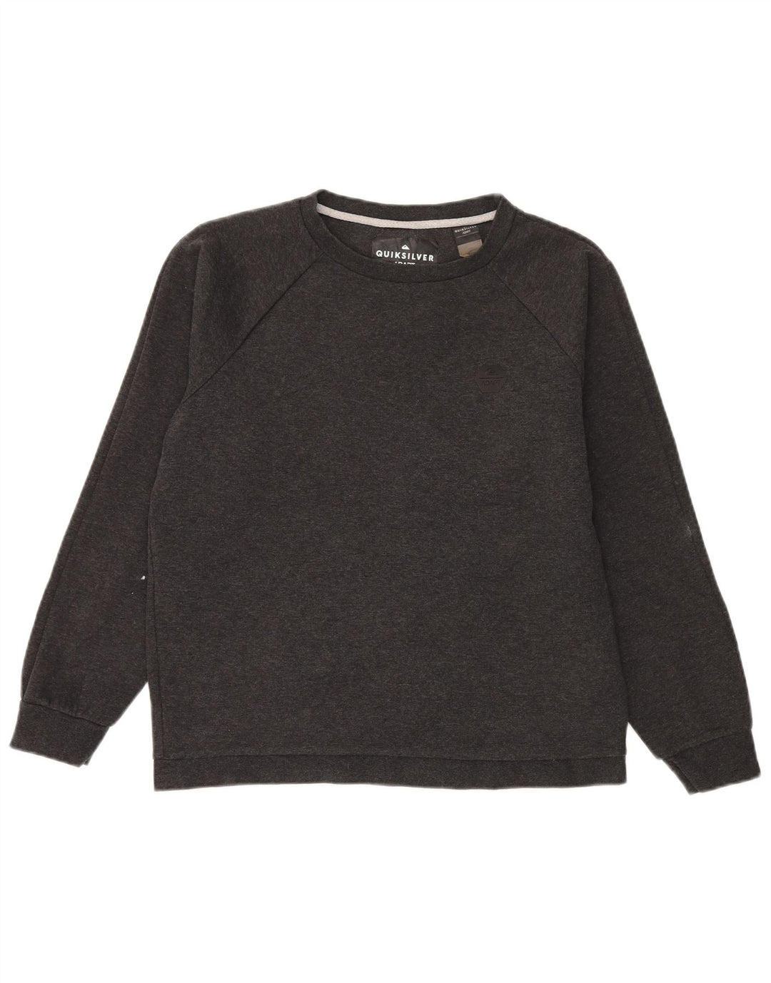 Quiksilver moletom masculino jumper poliéster manchado cinza médio
