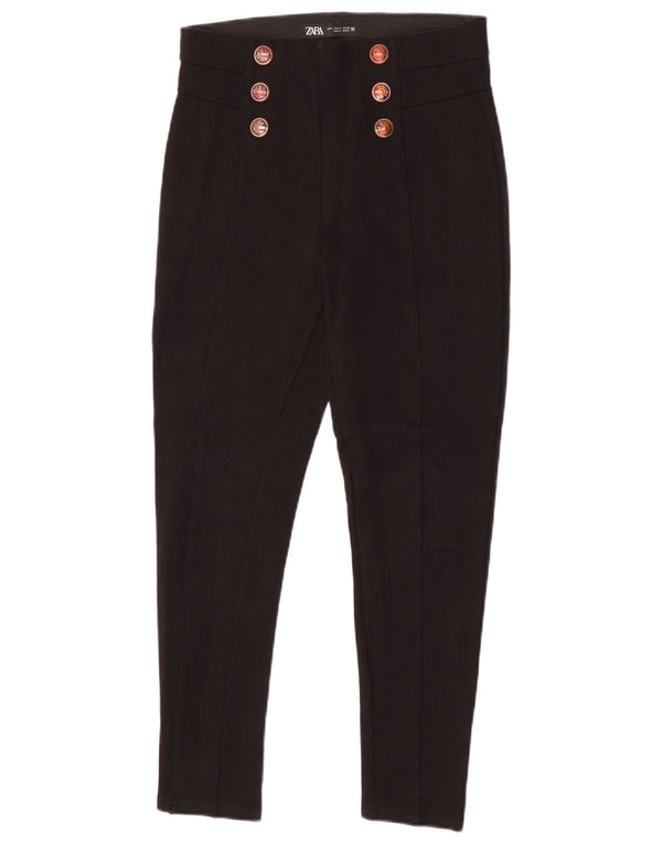 Zara Calça feminina casual slim média W28 L25 preta