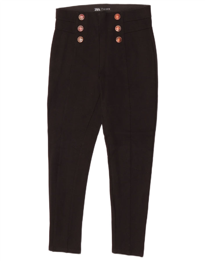 Zara Calça feminina casual slim média W28 L25 preta