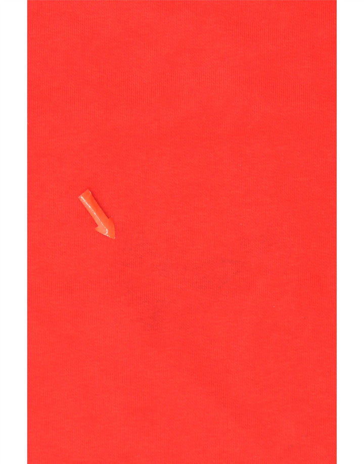 Puma Mens Graphic Moletom Jumper Pequeno Algodão Colorblock Vermelho