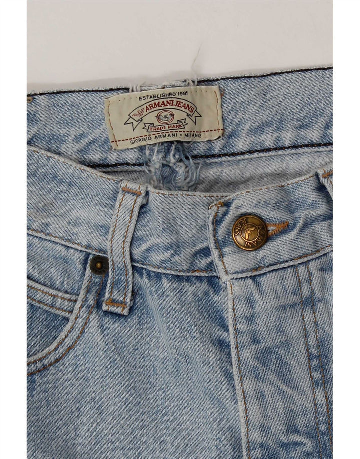 Saia jeans feminina Armani W26 pequena azul