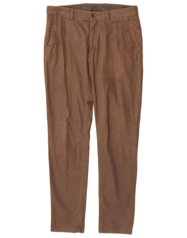 Calça Chino Masculina Slim Fit MASSIMO DUTTI EU 40 Médio W31 L30 Marrom