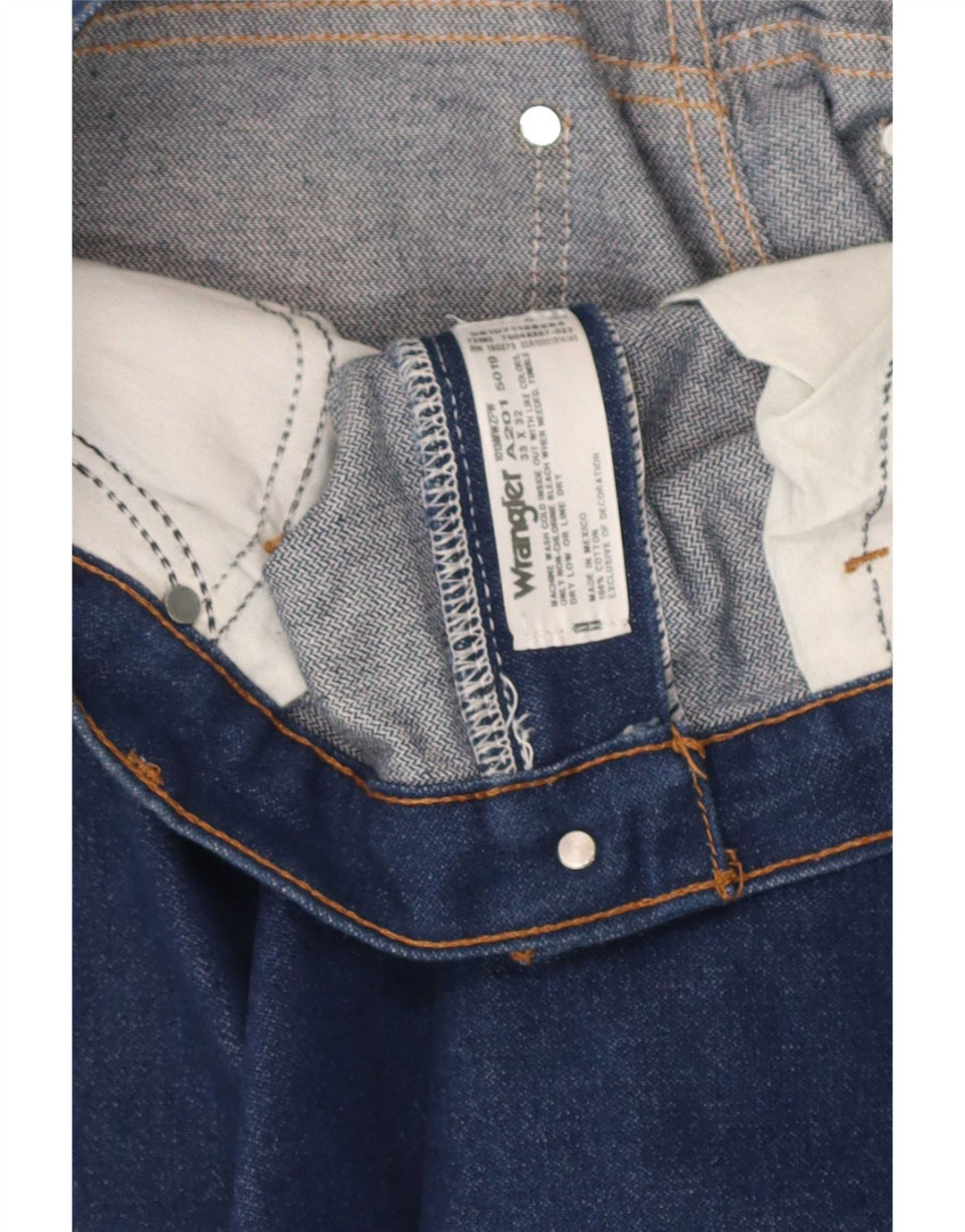 Wrangler Masculino Regular Straight Jeans W33 L32 Azul Algodão