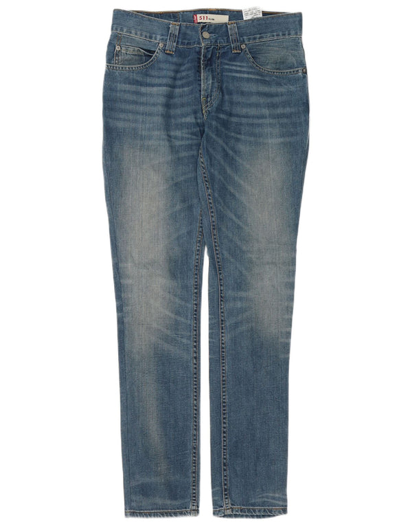 Calça jeans feminina Levi's 511 Slim W32 L34 azul algodão