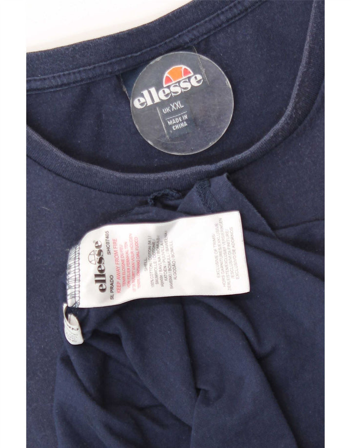 Camiseta gráfica masculina Ellesse Top 2XL algodão azul marinho