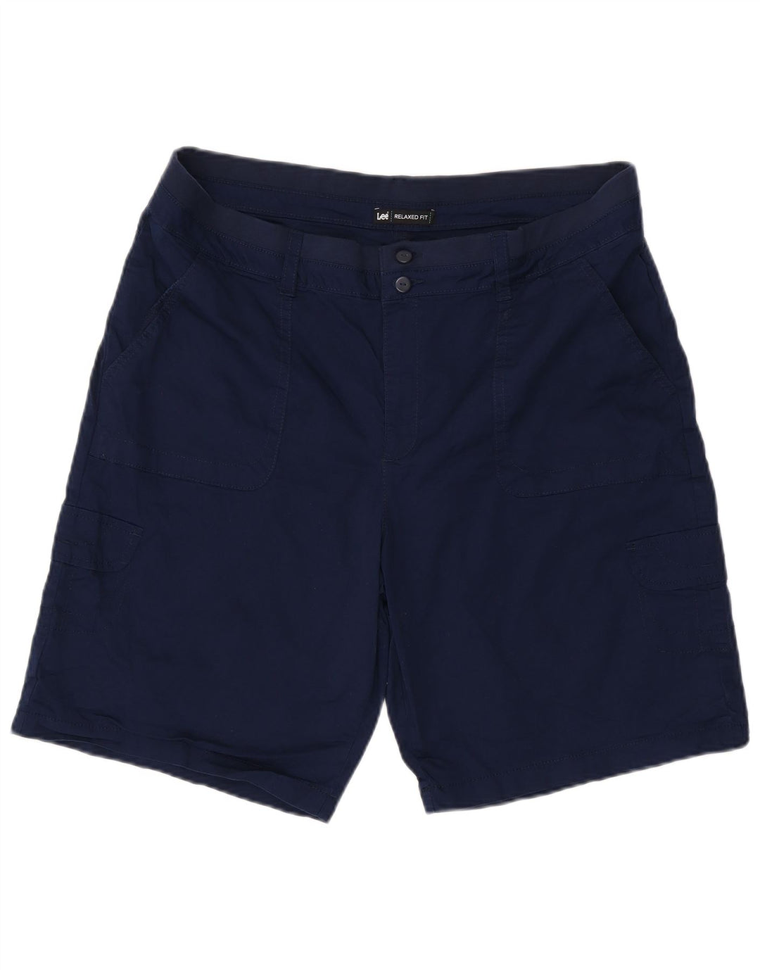 Shorts cargo feminino LEE com ajuste relaxado EUA 18 2XL W38 algodão azul marinho