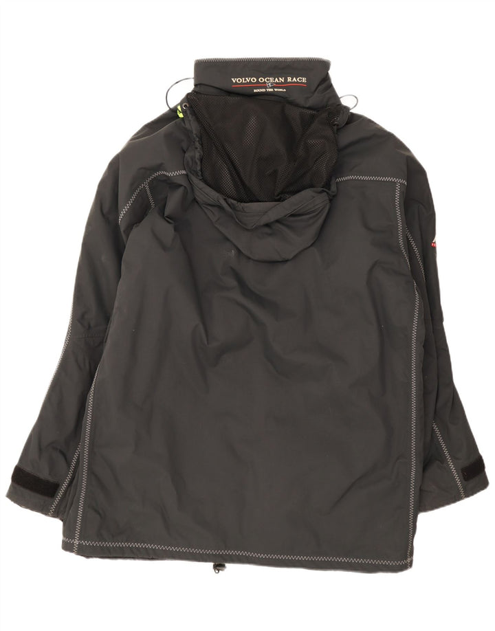 Jaqueta corta-vento masculina Musto com capuz Reino Unido 40 grande nylon preto