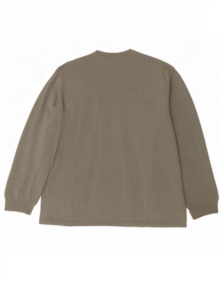 Suéter gráfico masculino Dkny grande algodão cinza