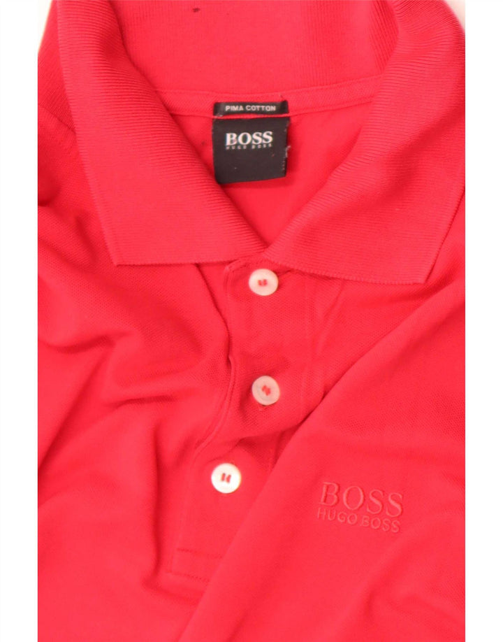Camisa pólo masculina Hugo Boss grande vermelha