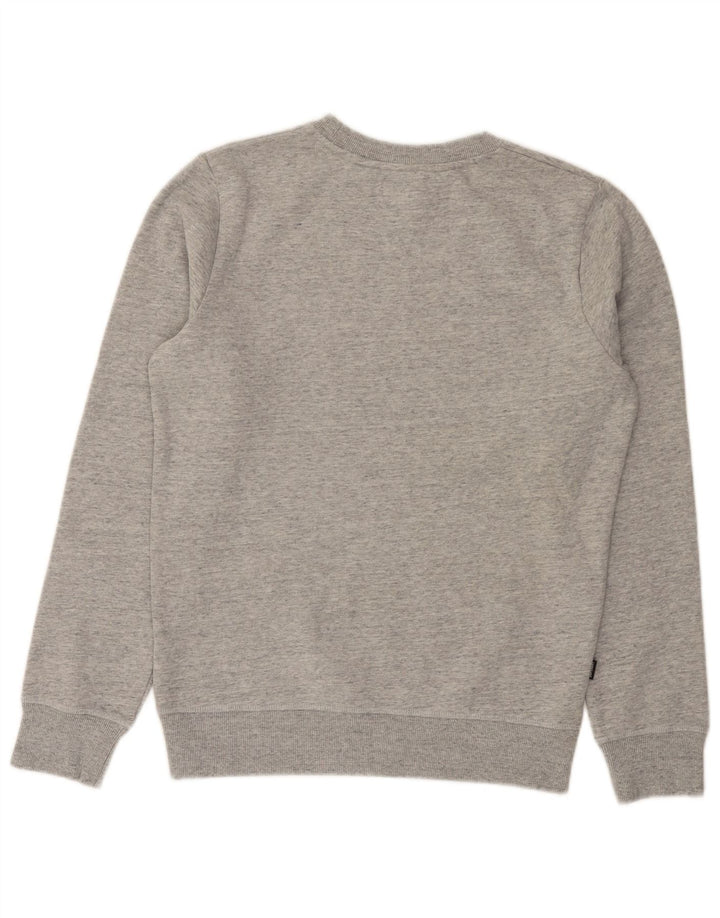 Superdry moletom masculino jumper médio cinza algodão manchado
