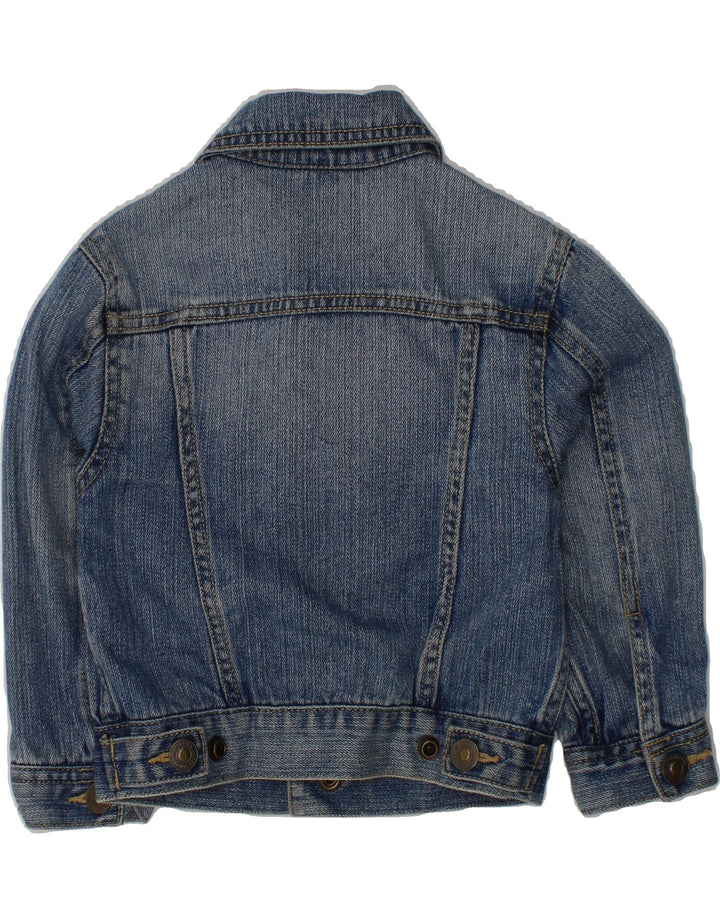 BENETTON Baby Girls Denim Jacket 12-18 Months Blue Cotton Vintage Benetton and Second-Hand Benetton from Messina Hembry 