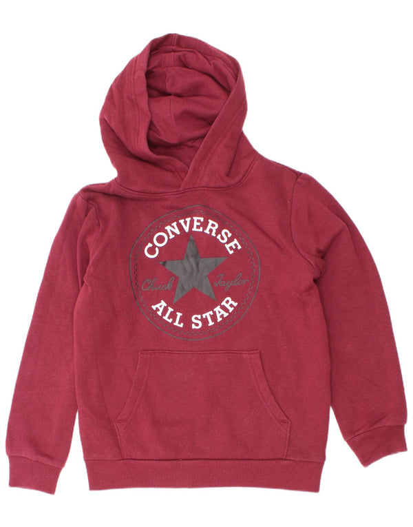 Suéter Converse Boys Chuck Taylor Graphic com capuz 6-7 anos algodão Borgonha