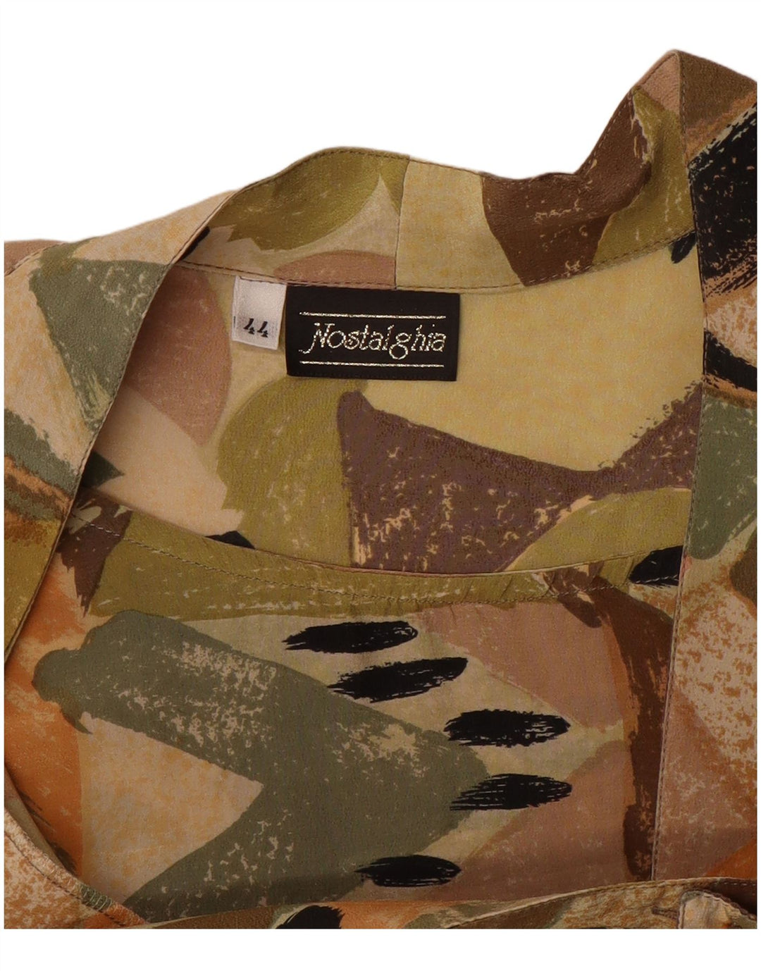 Blusa feminina vintage VINTAGE IT 44 média multicolorida geométrica