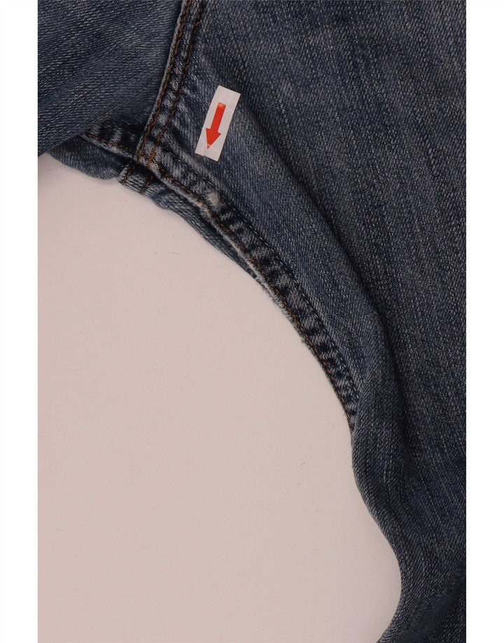 Calça jeans reta cortada masculina Levi's W38 L26 algodão azul