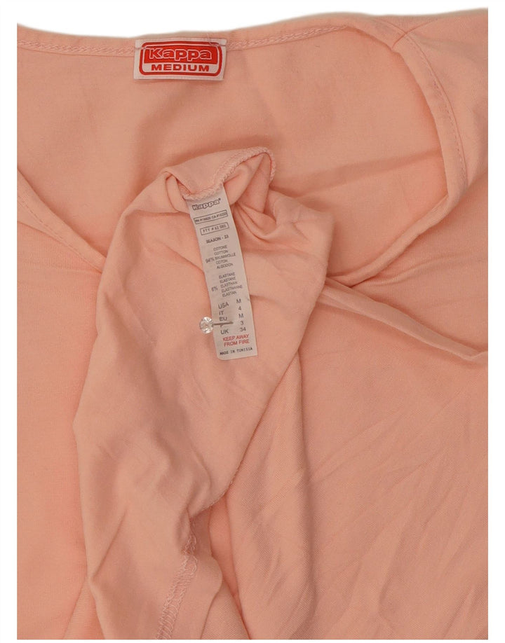Camiseta feminina Kappa UK 12 algodão rosa médio