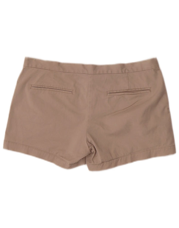 Shorts Chino feminino Armani Exchange cintura baixa EUA 8 médio W32 algodão bege