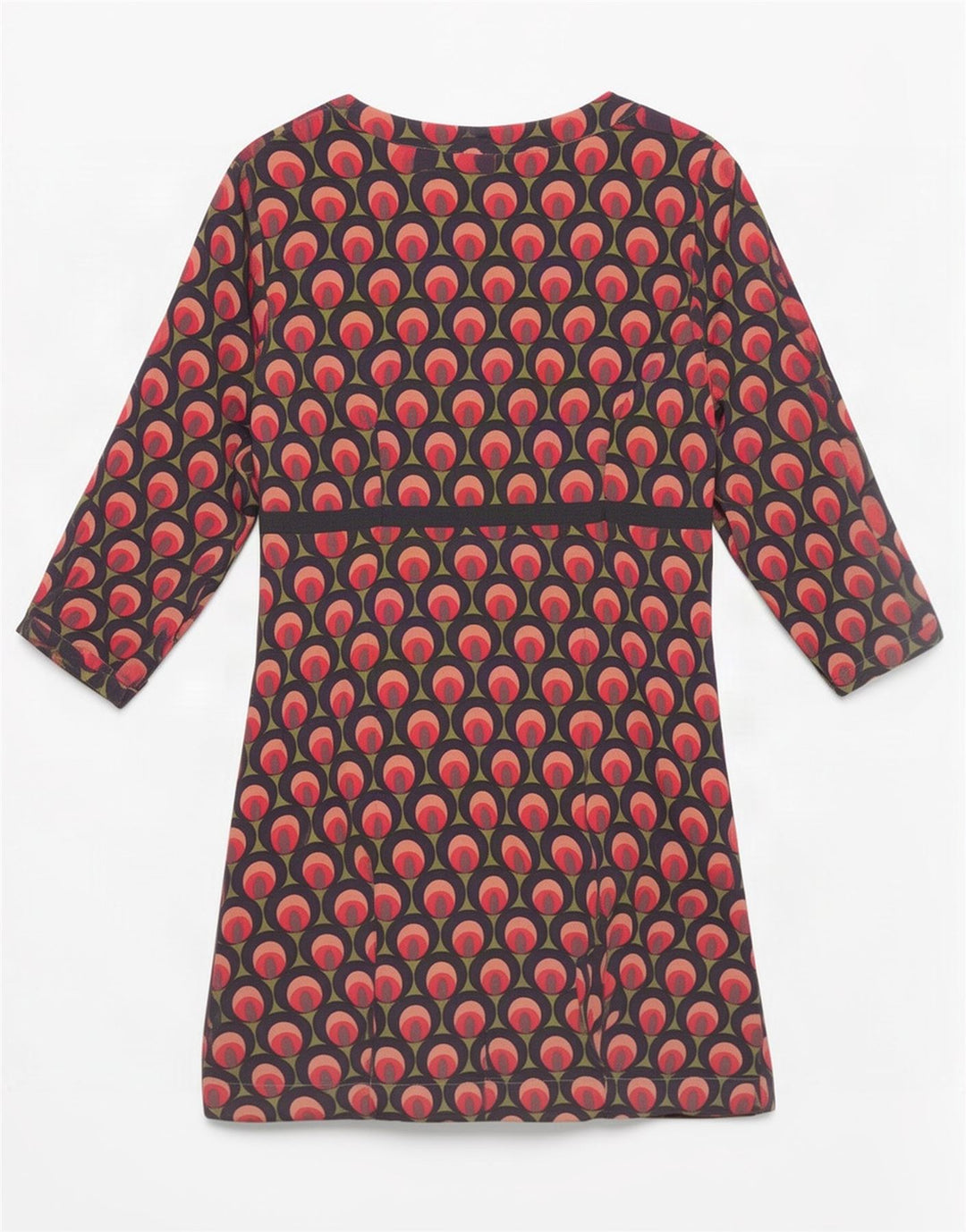 Boden Vestido feminino com padrão abstrato básico Reino Unido 14 grande multicolorido