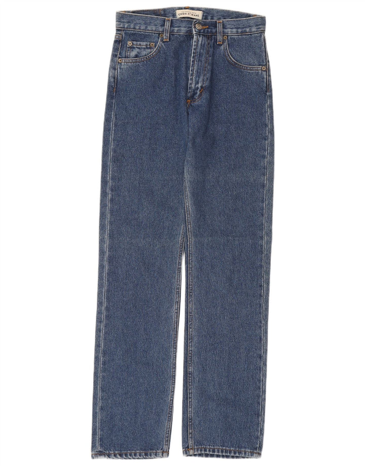 Calça jeans reta feminina CRON-X W28 L32 algodão azul